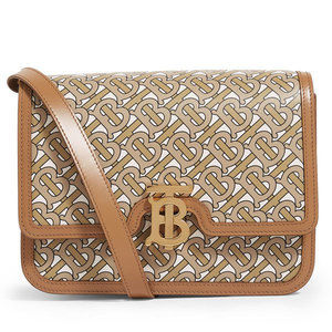 Burberry London Outlet Leather Shoulder Bag Beige